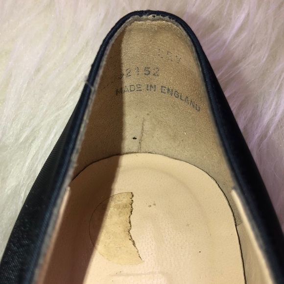 BALLY Navy Almond Toe Navy Blue Flat Shoes Sz 9 - Picture 6 of 8